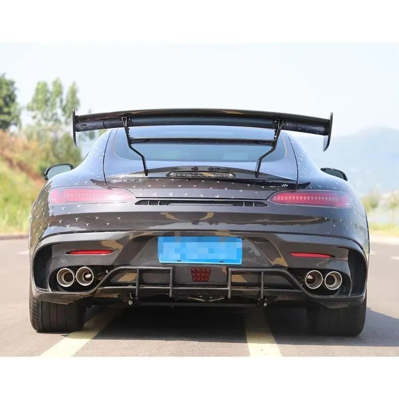 Upgrade Black Series Style Dry Half Carbon Fiber Rear Diffuser Lip for  GT GTS Car Accessories